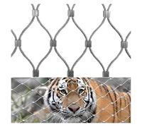 Grillage en acier inoxydable 304 flexible pour garde-corps 10 cm 2 mm clôture en métal Balustrade Ber 1,5 x 8 m Solution de sécurité extérieure