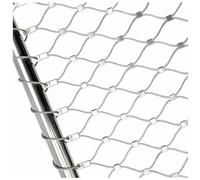 Grillage en Acier Inoxydable 304, Grillage Flexible en Acier Inoxydable, Grillage à Mailles de 10 cm Résistant aux Chocs, pour Clôture de Jardin, Protection d'escalie,1x15m/3.3x49.2ft