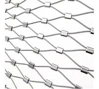 Grillage en Fil d'acier Inoxydable, clôture en Treillis métallique Flexible, Treillis for Balcon, fenêtre, Jardin, Ferme, extérieur(20cm Mesh)