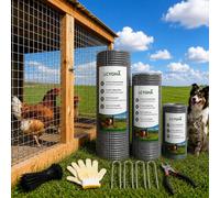 Grillage galvanisé 50cm x 7.5m Maille Fine 12.7mm, Grille Anti Rongeur | grillage à poule, enclos lapin, volière, protection anti rongeur, clôture jardin robuste, grillage métallique polyvalent