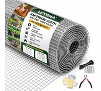 Grillage galvanisé 6x6mm 35 cm x 6m maille fine 1mm, grillage à poule | enclos lapin, cage lapin, volière, protection anti rongeur, clôture jardin robuste, grillage métallique polyvalent