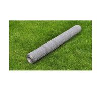 vidaXL Filet Volière Acier Galvanisé 25x1 m Épaisseur 0,5 mm Clôture de Jardin 140423 Gris G