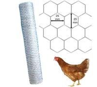 Grillage galvanisé mailles hexagonales de 25 mm WERKA PRO 0,5 x 25m