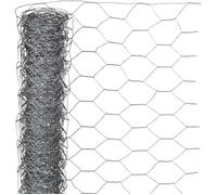 Nature Grillage hexagonal galvanisé Metalex® 0,5 m x 10 m - Maille 25 mm - Gris - Multi-usages