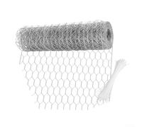 Grillage hexagonal galvanisé pour clôture de jardin et zones de restriction pour animaux domestiques Convient pour lapins, poules et petits animaux (0,35 m x 10 m)