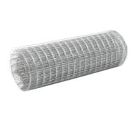 vidaXL Grillage à poules Kippengaas 10 x 0,5 m en acier galvanisé argenté