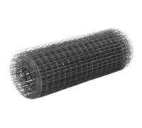 vidaXL Grillage Acier avec revêtement en PVC 25x0,5 m Gris