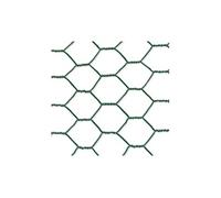 Grillage métal plastifié - 0,50 x 10 m/13 x 0,7 mm "Galvanex Plast 13" - triple torsion -Vert