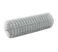 vidaXL Grillage métal 10 x 0,5 m – Acier galvanisé – Argenté – Résistant aux intempéries