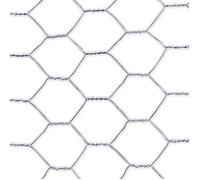 Grillage métalique 1 x 25 m - maille 25 x 0,8 mm - structure hexagonale - triple torsion