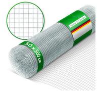 Grillage métallique 50 cm x 5 m, Mailles Fines, Galvanisé, Mailles : 6,3 x 6,3 mm