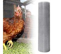 Grillage métallique carré de 1,27 cm (1/2 po) en acier inoxydable soudé, Métallique Clôture pour clôture de jardin, poulailler, enclos, clôture temporaire(1.2mx15m(47.2inx49.2ft))