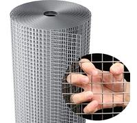 Grillage métallique carré de 1,27 cm (1/2 po) en acier inoxydable soudé, pour clôture de jardin, poulailler, enclos, clôture temporaire, facile à découper (dimensions : 1,2 m x 20 m (47,2 po x 6