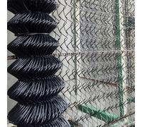 Grillage métallique, rouleau de maille enduit de PVC, clôture à maillons de chaîne, filet de volaille, tissu de quincaillerie de 4 mm de diamètre, tissu de quincaillerie en acier inoxydable (noir, 1,8
