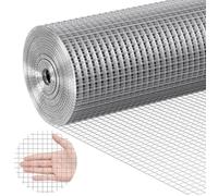 VEVOR Grillage métallique soudé 1220 mm x 15,24 m rouleau treillis métallique galvanisé à chaud maillage 12,7 x 12,7 mm clôture en fil de poule calibre 19 pour cages à lapins, jardin, petits rongeurs