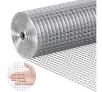 Grillage métallique soudé-VEVOR-610 mm x 7,62 m, rouleau treillis métallique galvanisé à chaud maillage 12,7 x 12,7 mm-pour petits