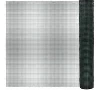 Grillage plastifié à mailles carrées 1m x 10 m,mailles 12 x 12 mm 140433 Vert G