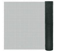 vidaXL Grillage plastifié à Mailles carrées 1m x 10 m,Mailles 12 x 12 mm