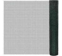 Grillage plastifié à mailles carrées 1m x 10 m,mailles 19 x 19 mm 140435 Vert G