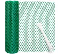 Grillage plastique filet poule grillage souple clôture en plastique trou de 8mm filet pour poulailler (Vert, 40cm×5m)
