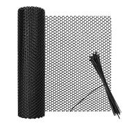 Grillage plastique filet poule grillage souple clôture en plastique trou de 8mm filet pour poulailler (Noir, 40cm×9m)