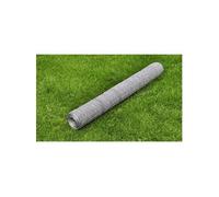 vidaXL Grillage pour volière Acier galvanisé 25 x 1 m Argenté