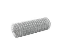 Grillage pour volière acier galvanisé 25x0,5 m argenté