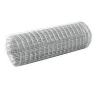 Grillage pour volière acier galvanisé 25x0,5 m argenté Argent G