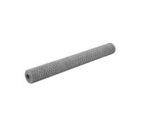 vidaXL Grillage Clôture de jardin 143328 Acier galvanisé hexagonal 25 x 1,2 m Argenté
