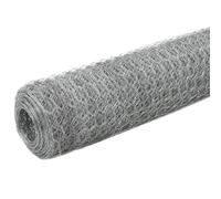 Grillage pour volière Acier galvanisé 25x1,2 m Argenté