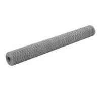 vidaXL Grillage de clôture en acier galvanisé hexagonal 25 x 1,2 m argenté