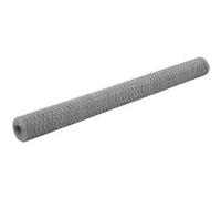 vidaXL Grillage Clôture de jardin Acier galvanisé hexagonal 25 x 1,5 m Argenté