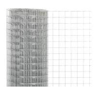 vidaXL Grillage pour volière – Acier galvanisé – 25 x 1,5 m – Argenté – Résistant aux intempéries