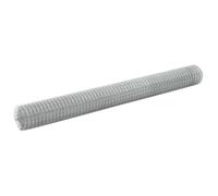 vidaXL Grillage pour volière en acier galvanisé 25 x 1,5 m - Argenté, résistant aux intempéries