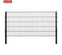 Grillage rigide, 100 x 400 cm, Kit inclus 2 x Panneaux double barreau 103x201cm et 3 x poteaux 160 cm