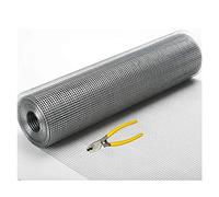 Grillage soudé en acier inoxydable pour clôture de poulet, filet de cage à volaille avec pince (0,8 x 7,6 m) - Idéal pour la ferme et le jardin et les enclos pour animaux