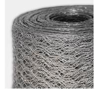 casa pura - Rouleau Grillage Triple Torsion - Maille Fine Hexagonal - Idéal pour protéger Votre Jardin/Vos Animaux, Lapins et Poules - Galvanisé, 50 cm (H) / 10 m (L) / 25 mm Maille