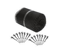 Grillages de Protection pour gouttière avec 15clips de Fixation,Grillage gouttière,8 m de Long,Plastique,Protection Anti-Feuilles mortes,15cm de Large,Pratique,Noir Adulte Unisexe,1 élément