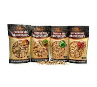 grillart Lot de 4 paquets de copeaux de fumage de qualité supérieure pour un arôme de fumée particulier - Bois de fumage très fumé - Copeaux de bois très fumés - Lot de 4 sachets de 750 g