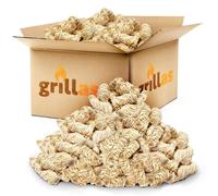 grillas Allume-feu en Laine écologique 3 kg - 240 pièces, imprégné de Cire| Allume Charbon | Briquet Grill | Briquet à Cire