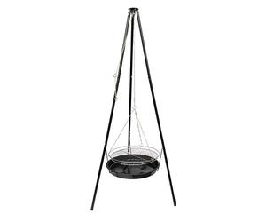 Grillchef by Landmann 0542 Barbecue suspendu à trois pieds avec grille de cuisson et brasero Barbecue au charbon de bois avec chaînette