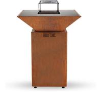 GRILL'CHIC - Pack Privilège Brasero Auvergnat Corten Normal Carré - Simple Cuve - Avec Bâche + Grille + Stop Food Inclus - À