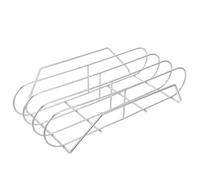 Grille à Côtes Levées Demi-ronde en Acier Inoxydable pour Barbecue | Rainures Pratiques, Surface Antiadhésive, Cuisson Uniforme, Compatible Grill Extérieur et Balcon, Argenté