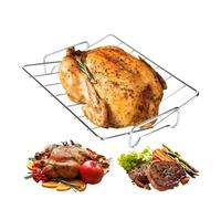 Grille à dinde en forme de V, accessoires de barbecue antiadhésifs, insert de grille à rôtir à la dinde, outil de cuisson de la volaille, outil de cuisson de viande, pour barbecue, volaille, porc