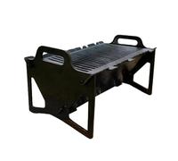 Grille à fente - Grille de barbecue pliable pour un rangement facile, acier épais amélioré, installation sans outils, légère et compacte, grilles portables pliables pour le camping, le hayon et la