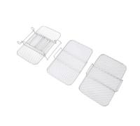 Grille à frites à 3 couches, grille multi-couches, grille déshydratante empilable en acier inoxydable 304 avec conception détachable pour four à air-fryer, accessoires de chauffage