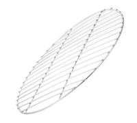 Grille à Mailles Ronde de Barbecue en Acier Inoxydable Argentée Portable | Usage Four et Cuisson Extérieure, Format Simple, Pratique à Transporter
