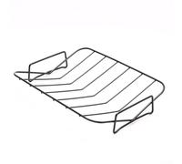 Grille à nervures en fer semi-circulaire en forme de bateau pour griller en plein air, conçue pour soulever la viande au-dessus de la graisse pour une rôtissage plus saine