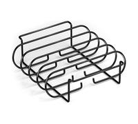 Grille à nervures pour grill 4 fentes en acier inoxydable | Support de rôtissage pour viande côtelée pour cuisine, pique-nique, barbecue, camping en plein air