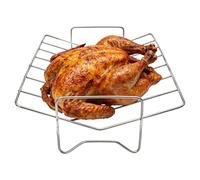 Grille à nervures pour griller - Résistant à la chaleur en forme de V, grille à rôtir la dinde, pour légumes, dinde, intérieur et extérieur, barbecue, pique-nique, cuisine, camping